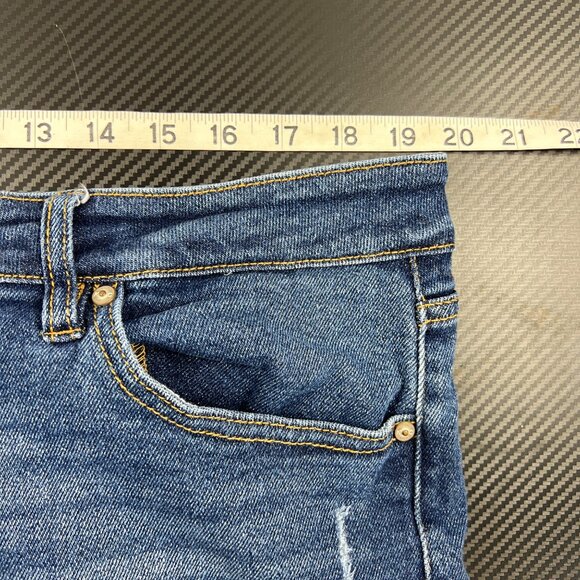 Kancan women’s High-Waisted Stretch Skinny Ankle Jeans Frayed Hem size 3XL - Picture 6 of 13